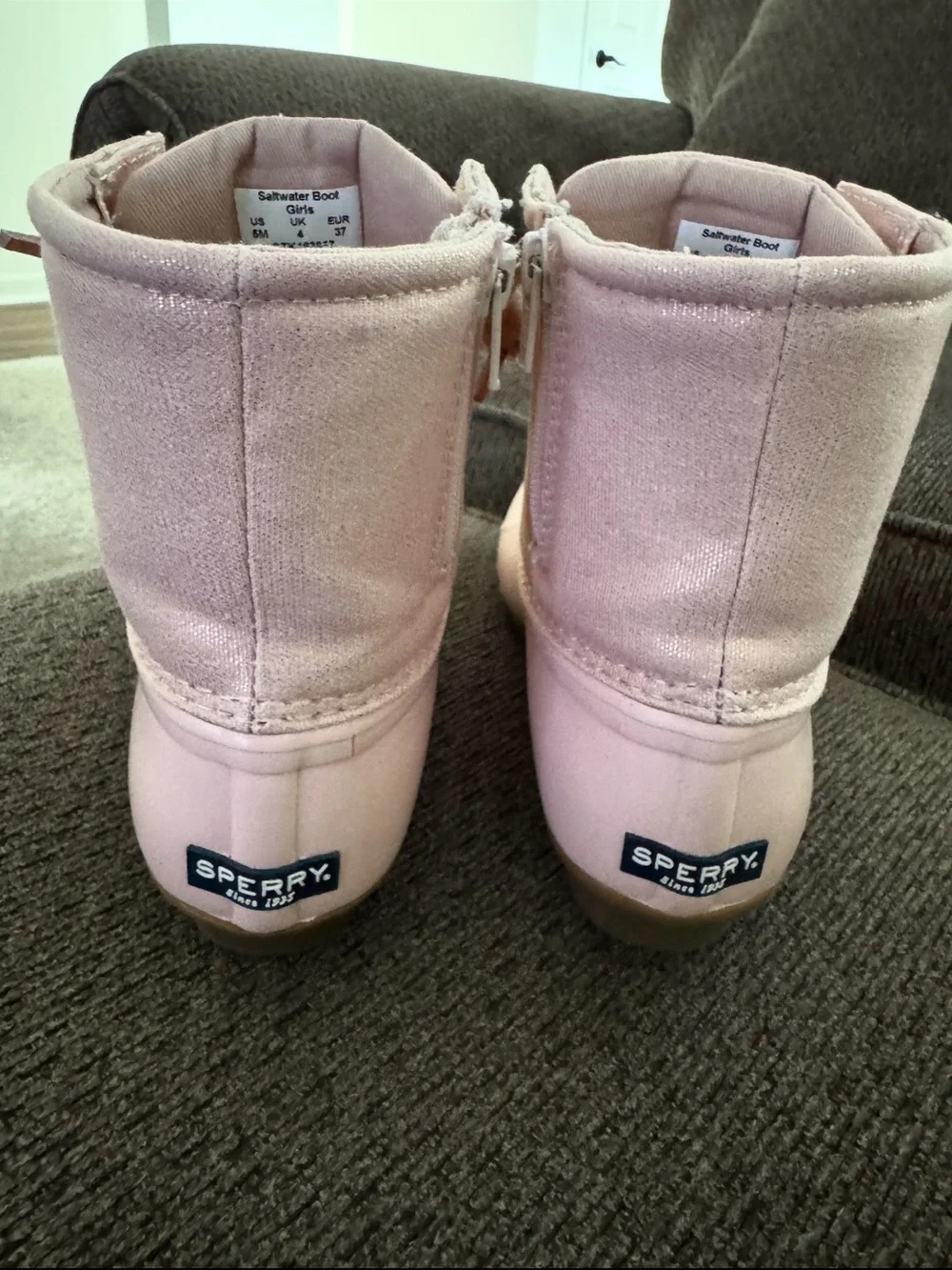 Sperry Womens Blush Pink Duck Boots